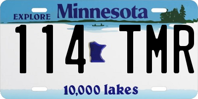 MN license plate 114TMR