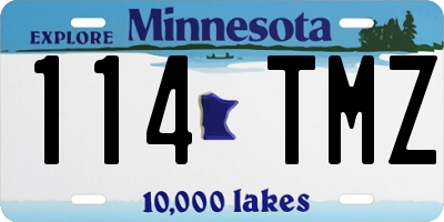 MN license plate 114TMZ