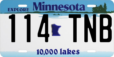 MN license plate 114TNB
