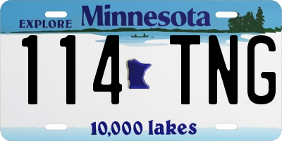 MN license plate 114TNG
