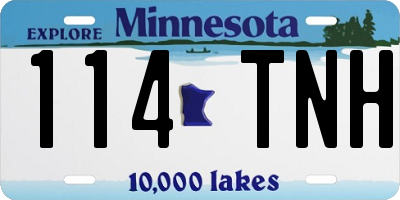 MN license plate 114TNH