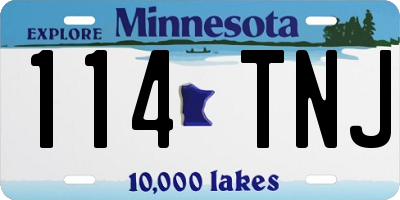 MN license plate 114TNJ