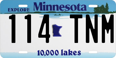 MN license plate 114TNM