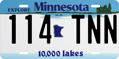 MN license plate 114TNN