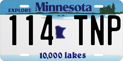 MN license plate 114TNP