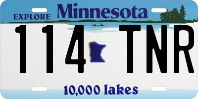 MN license plate 114TNR