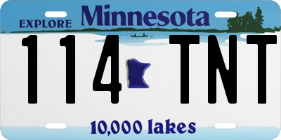 MN license plate 114TNT