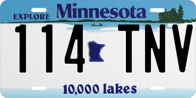 MN license plate 114TNV