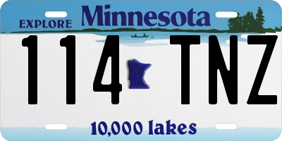 MN license plate 114TNZ