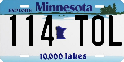 MN license plate 114TOL