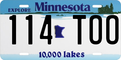MN license plate 114TOO