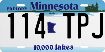 MN license plate 114TPJ