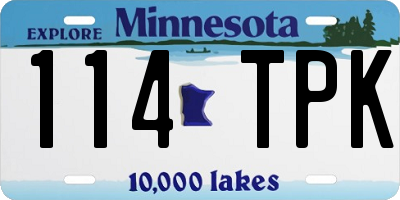 MN license plate 114TPK