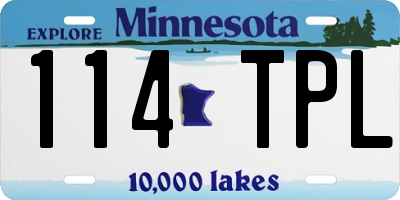MN license plate 114TPL