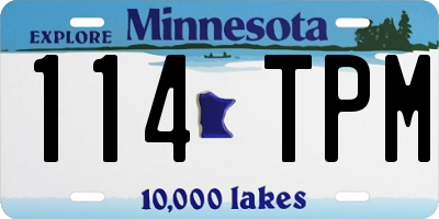 MN license plate 114TPM