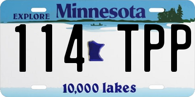 MN license plate 114TPP