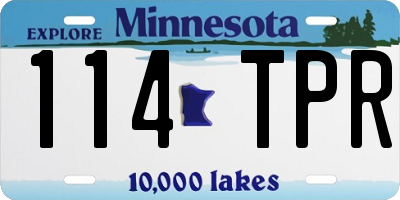 MN license plate 114TPR