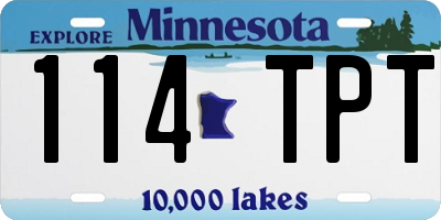 MN license plate 114TPT