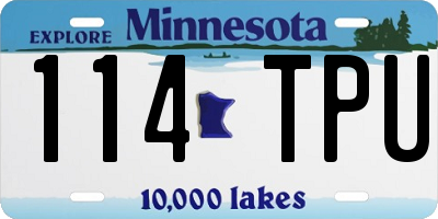 MN license plate 114TPU