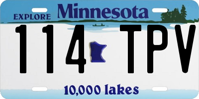 MN license plate 114TPV