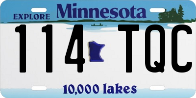 MN license plate 114TQC