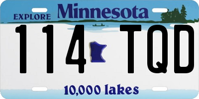 MN license plate 114TQD