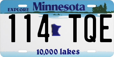 MN license plate 114TQE