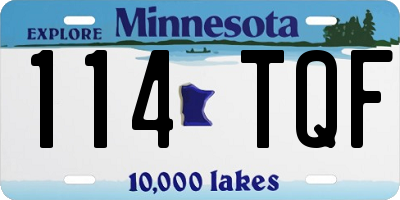 MN license plate 114TQF