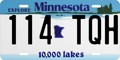 MN license plate 114TQH