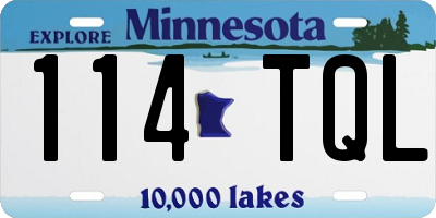 MN license plate 114TQL