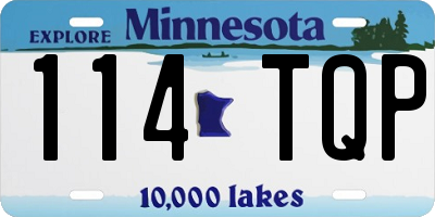 MN license plate 114TQP