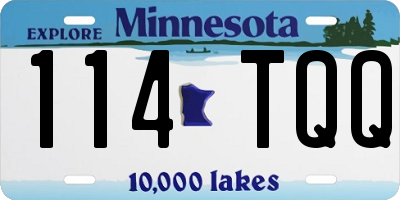 MN license plate 114TQQ