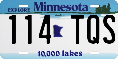 MN license plate 114TQS