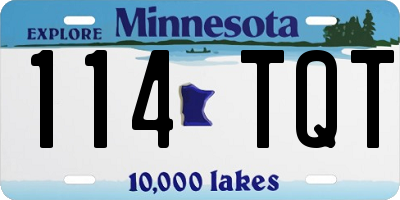 MN license plate 114TQT
