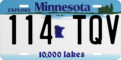 MN license plate 114TQV