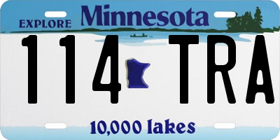 MN license plate 114TRA