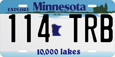 MN license plate 114TRB