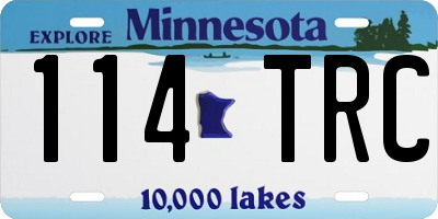 MN license plate 114TRC
