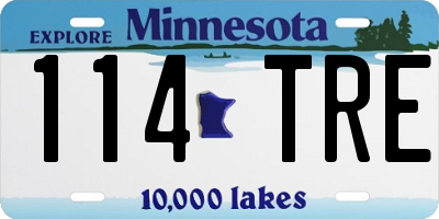 MN license plate 114TRE