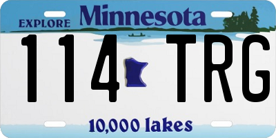 MN license plate 114TRG
