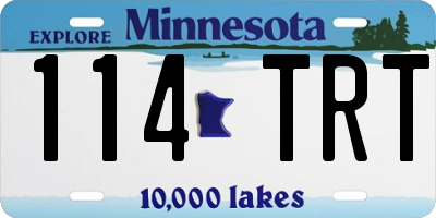 MN license plate 114TRT