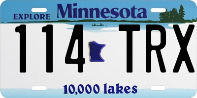MN license plate 114TRX