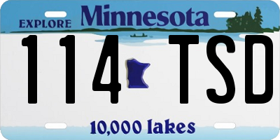 MN license plate 114TSD