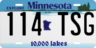 MN license plate 114TSG