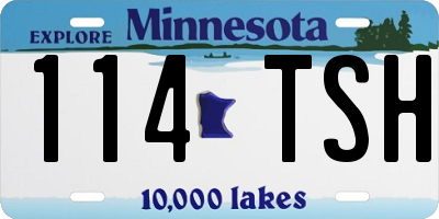 MN license plate 114TSH
