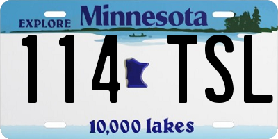 MN license plate 114TSL