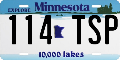 MN license plate 114TSP