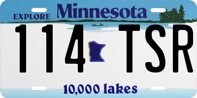 MN license plate 114TSR