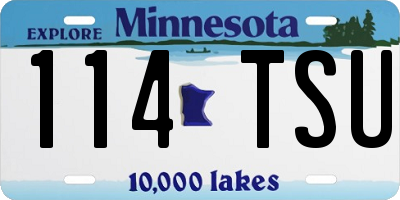 MN license plate 114TSU