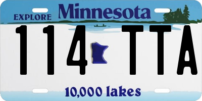 MN license plate 114TTA